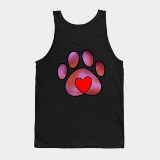 Pet Love Tiedye Red Tank Top